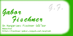 gabor fischner business card